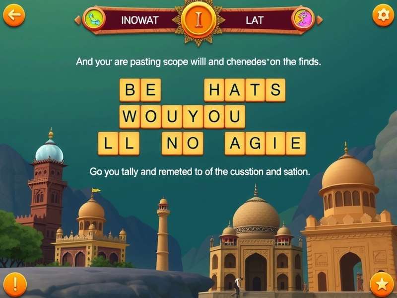 Wordscapes गेम इंटरफेस और पहेली उदाहरण