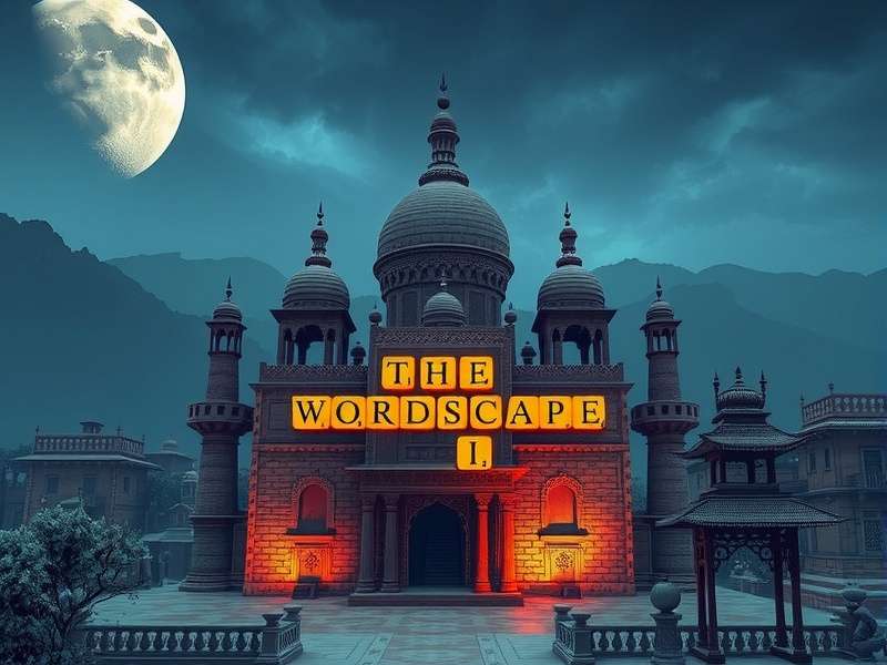 Wordscapes गेम इंटरफ़ेस हिंदी में दिखाते हुए