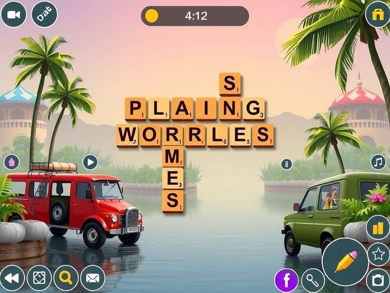 Wordscapes game screenshot showing puzzle gameplay