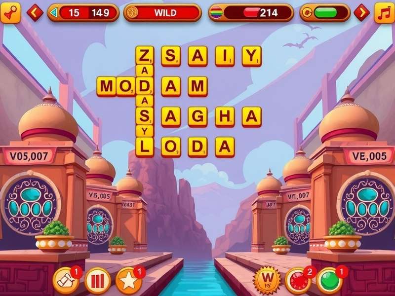 Wordscapes Game Interface - शब्द पहेली गेम का स्क्रीनशॉट