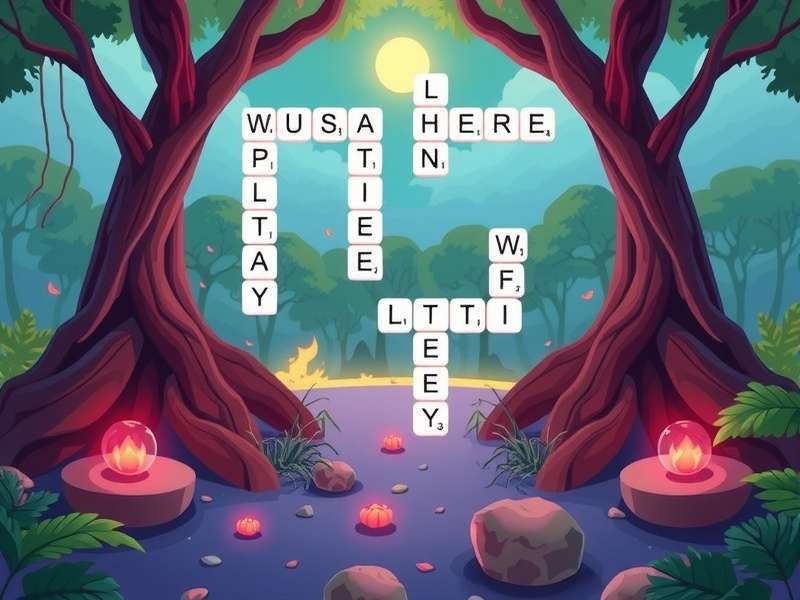 Wordscapes डेली पजल ऐप का स्क्रीनशॉट जिसमें शब्द बनते दिख रहे हैं