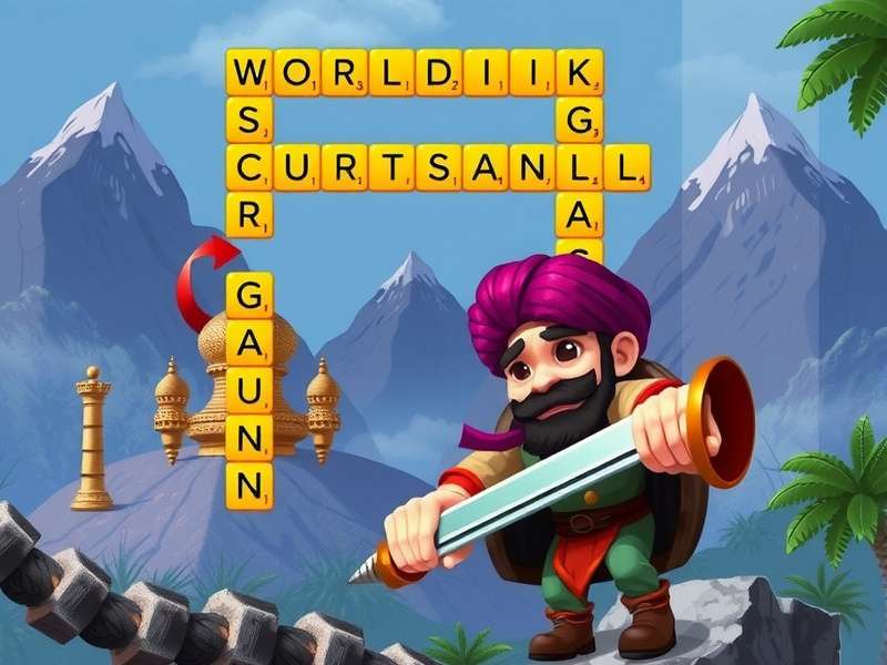 Wordscapes Game Interface on Mobile