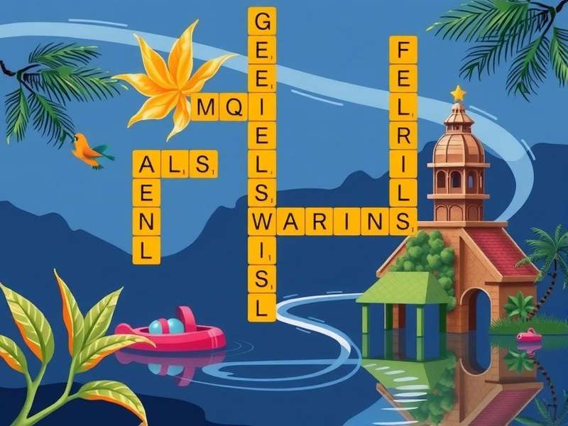 Wordscapes Daily Puzzle 25 जून 2025 स्क्रीनशॉट - फ़ॉरेस्ट फॉल्स थीम