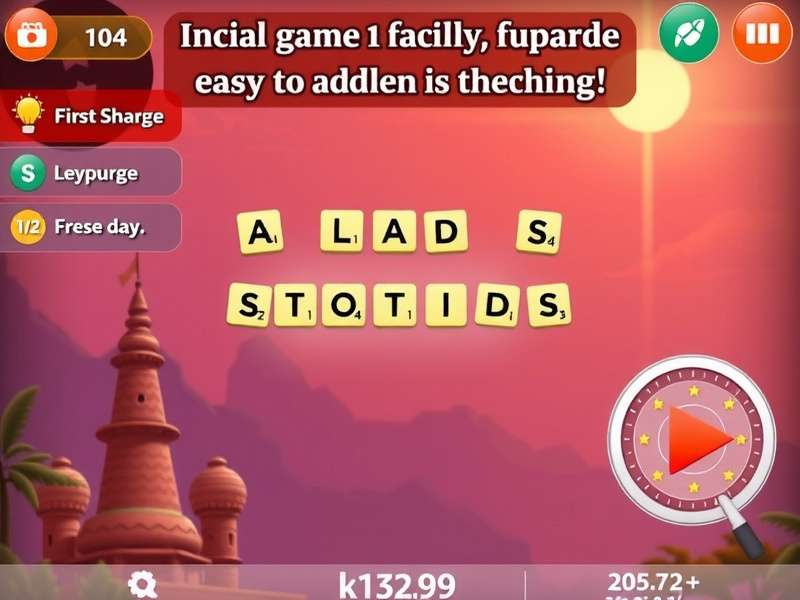 Wordscapes Daily Fun पहेली इंटरफ़ेस