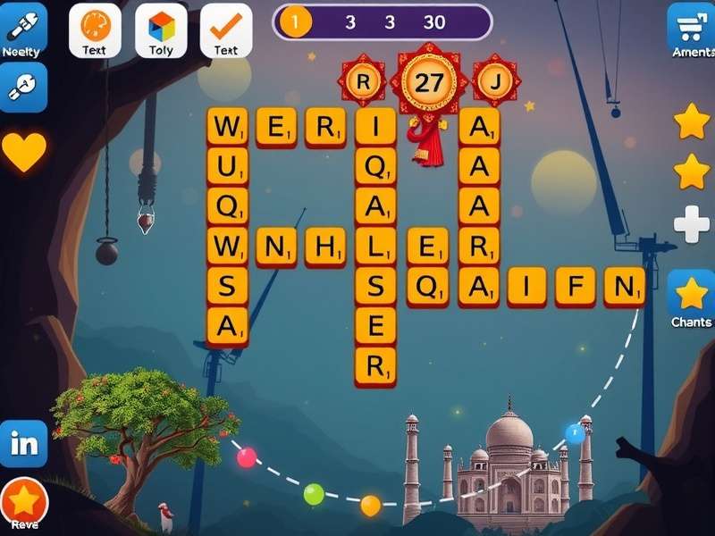 Wordscapes Level 27 पूरा समाधान हिंदी में - सभी शब्द दिखाता हुआ स्क्रीनशॉट