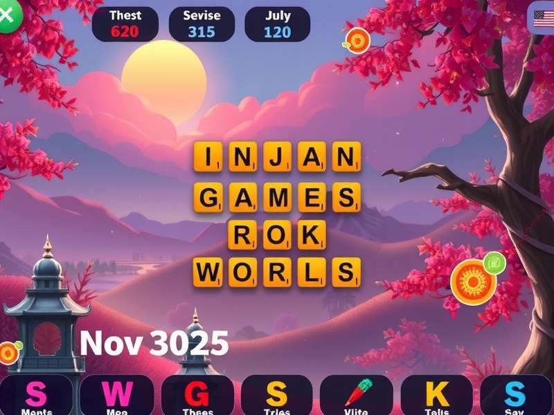 Wordscapes 30 नवंबर 2025 दैनिक पज़ल स्क्रीनशॉट