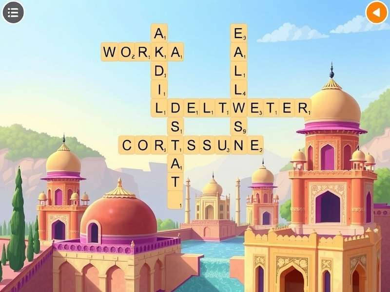 Wordscapes दैनिक पहेली गेम इंटरफ़ेस