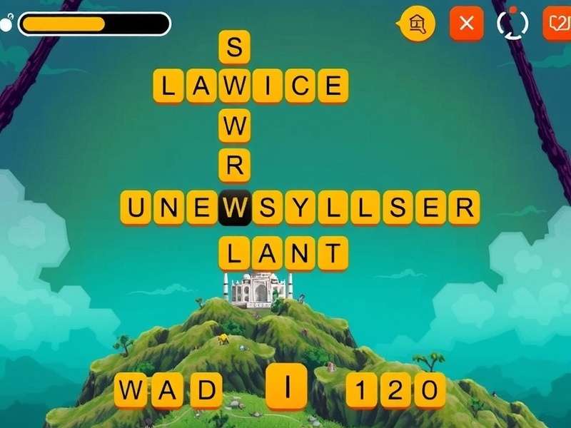 Wordscapes गेमप्ले स्क्रीनशॉट जिसमें शब्द पहेली दिख रही है