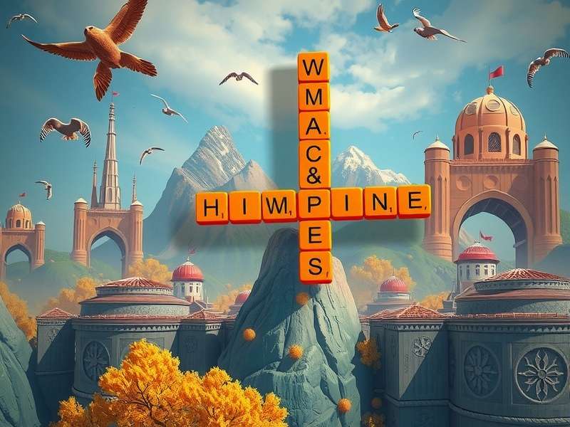 Wordscapes game interface on a mobile device showing colourful word puzzles