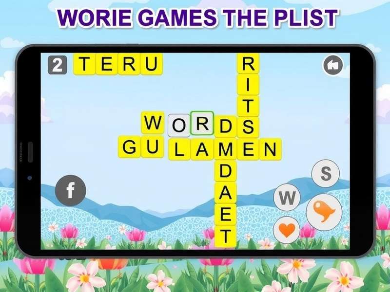 Wordscapes game interface on a tablet and phone