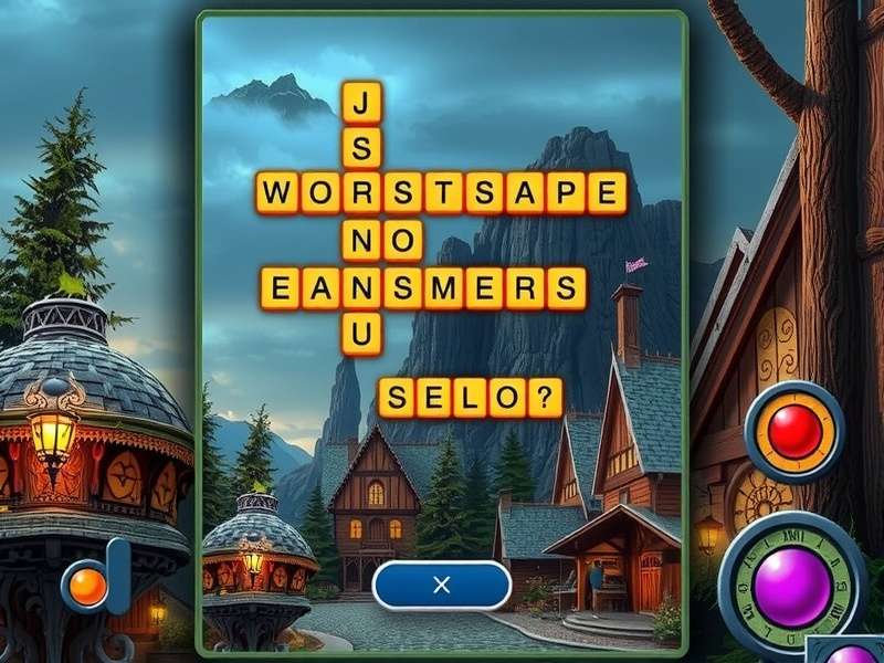 Wordscapes game screen on a mobile device