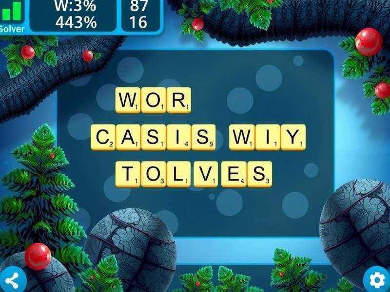Wordscapes game interface and word solver strategy visualization