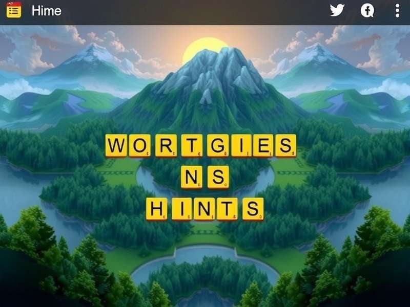 Wordscapes game interface on a mobile phone with colourful letters