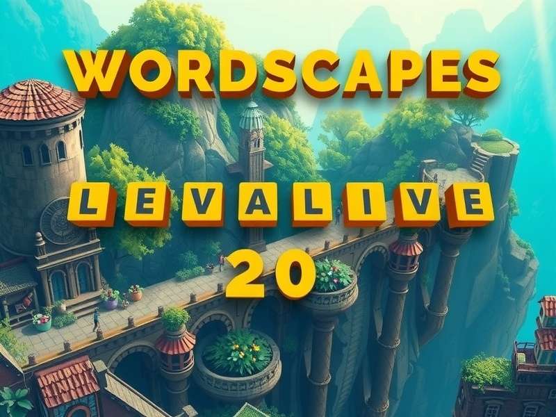 Wordscapes Level 20 puzzle board showing letters D, O, G, Y