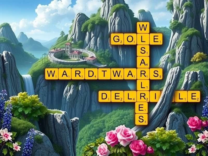 Wordscapes Daily Puzzle gameplay on mobile phone showing a completed puzzle