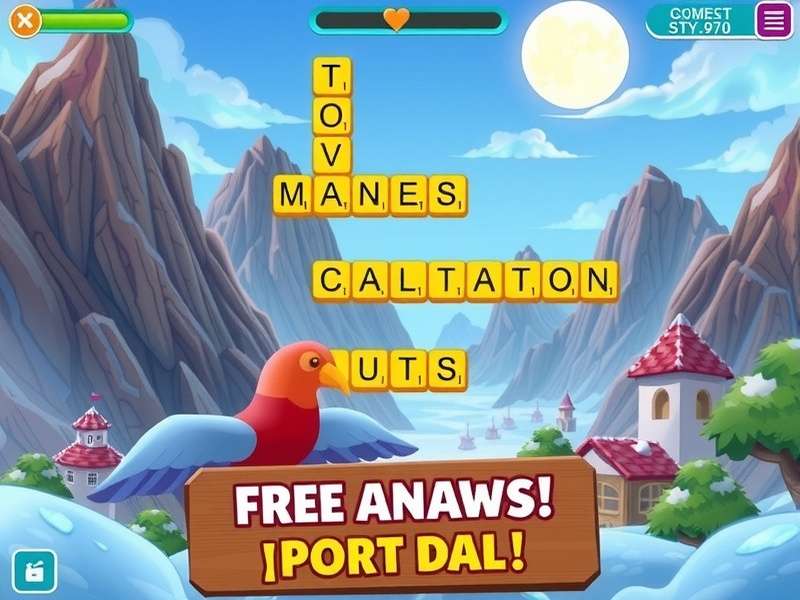 Wordscapes game interface showing strategic word placement