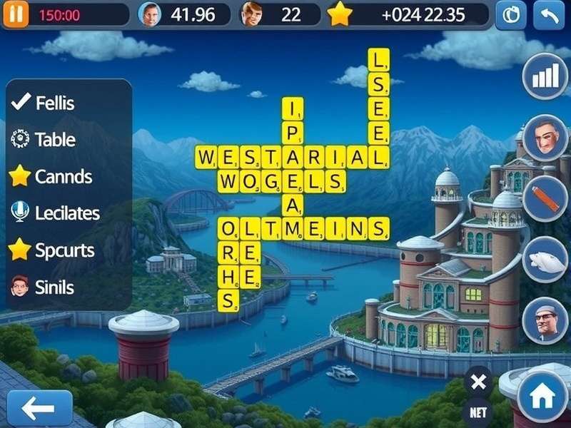 Strategic view of a Wordscapes puzzle grid showing letter placement