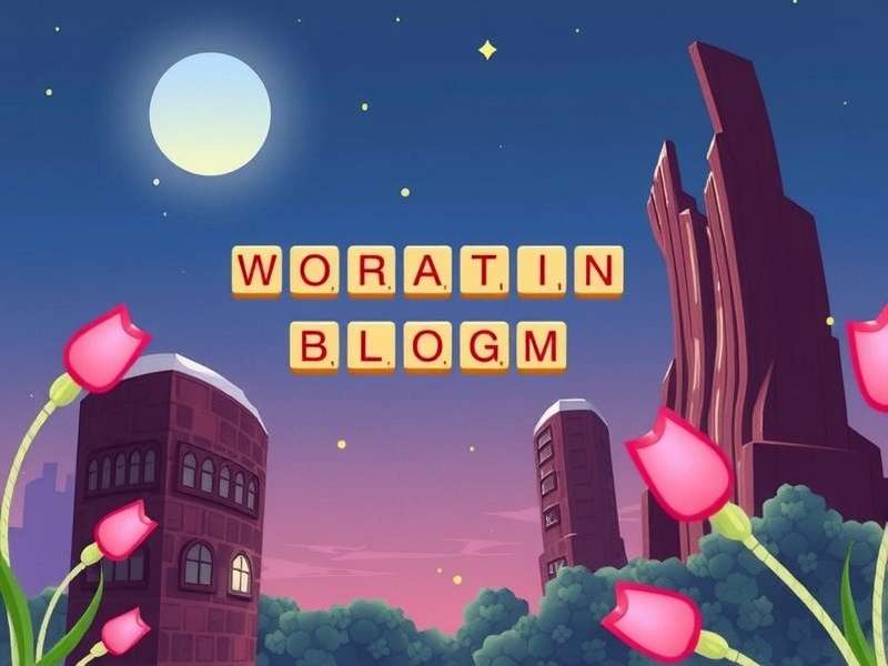 A beautiful field of blooming flowers representing the Wordscapes In Bloom theme