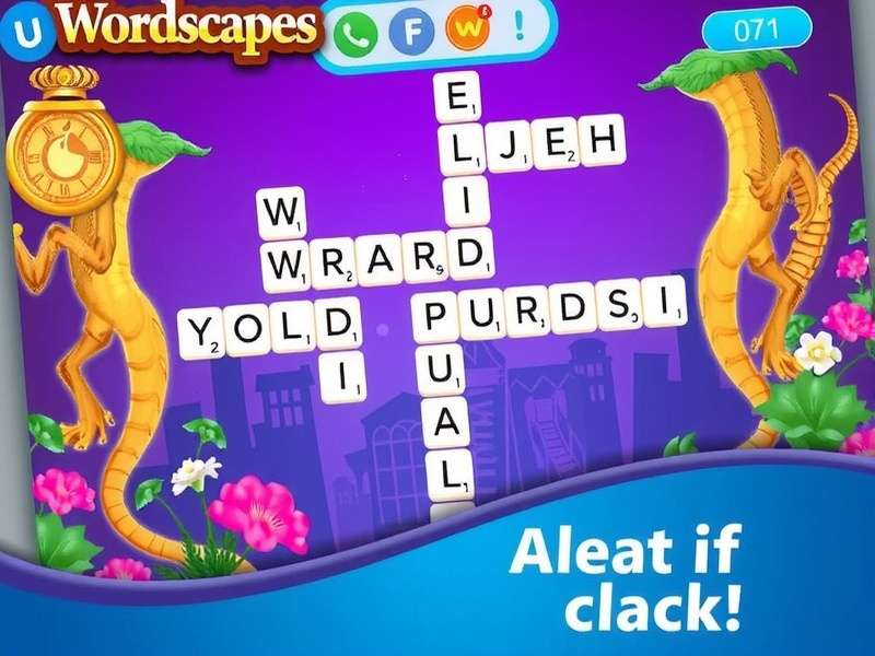 Screenshot of the Wordscapes Daily Puzzle App interface showing a daily challenge