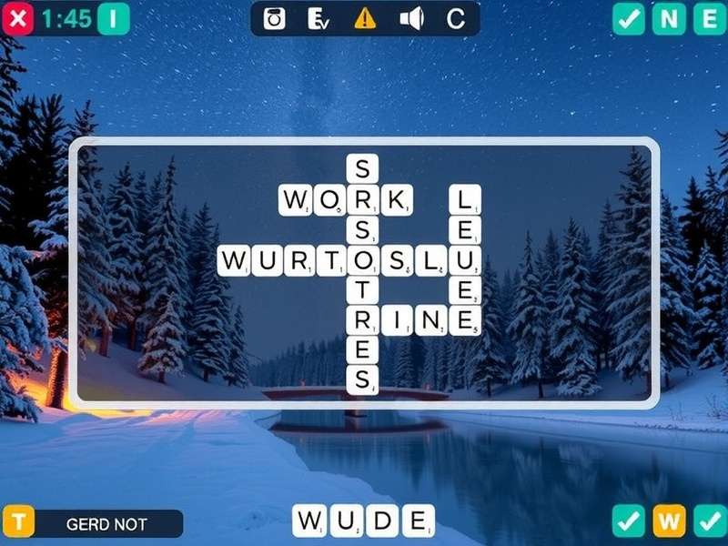 Wordscapes Daily Puzzle December 1 2025 screenshot showing winter-themed letters