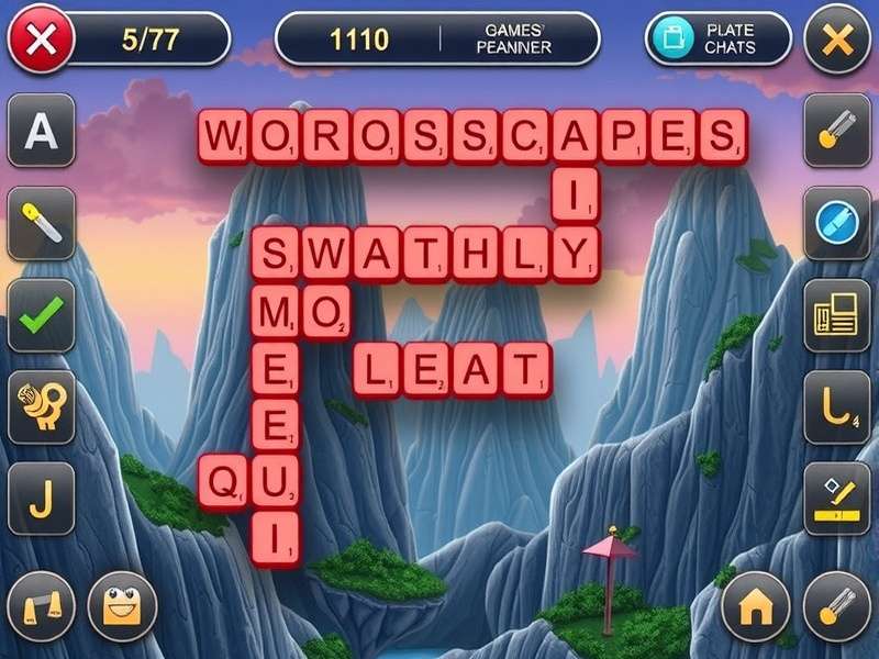 Wordscapes game screen showing locked daily puzzle with solution hints