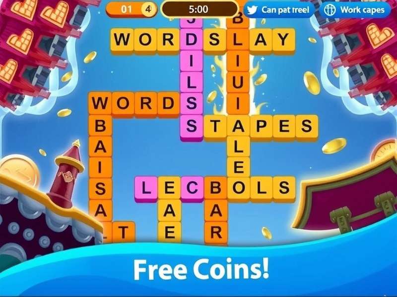 Wordscapes Free Coins Guide showing coins and rewards