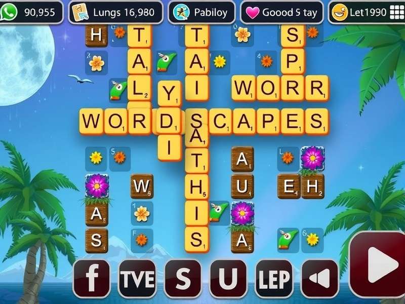 Wordscapes game on Kindle Fire device showing gameplay interface