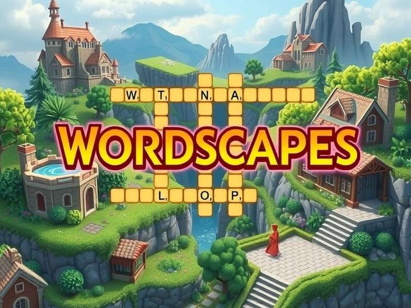 Wordscapes game running on a PC screen