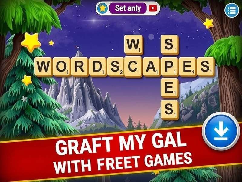 Wordscapes game interface on mobile phone