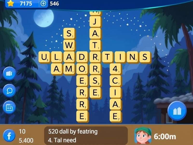 5246 Wordscapes Daily Puzzle game screenshot with nature theme and letter tiles