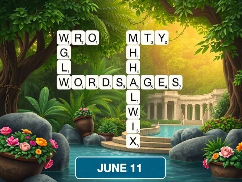 Wordscapes Daily Puzzle June 11 2024 Bloom theme floral background