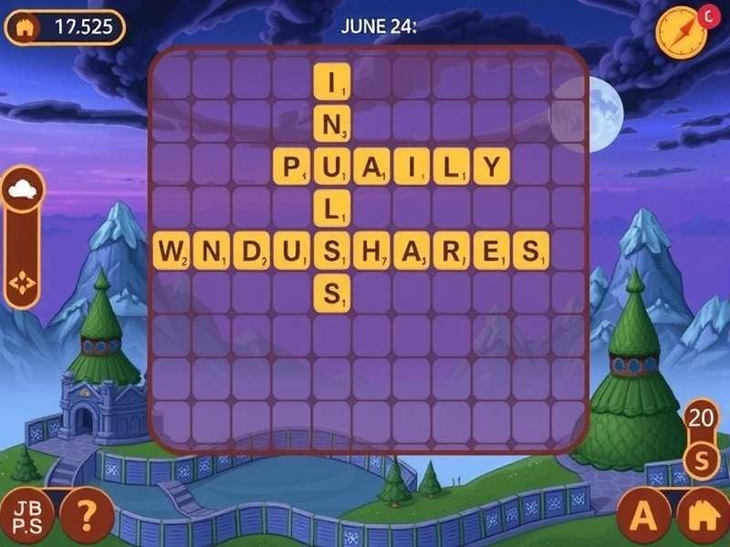 Wordscapes Daily Puzzle June 24 2025 game board with nature theme