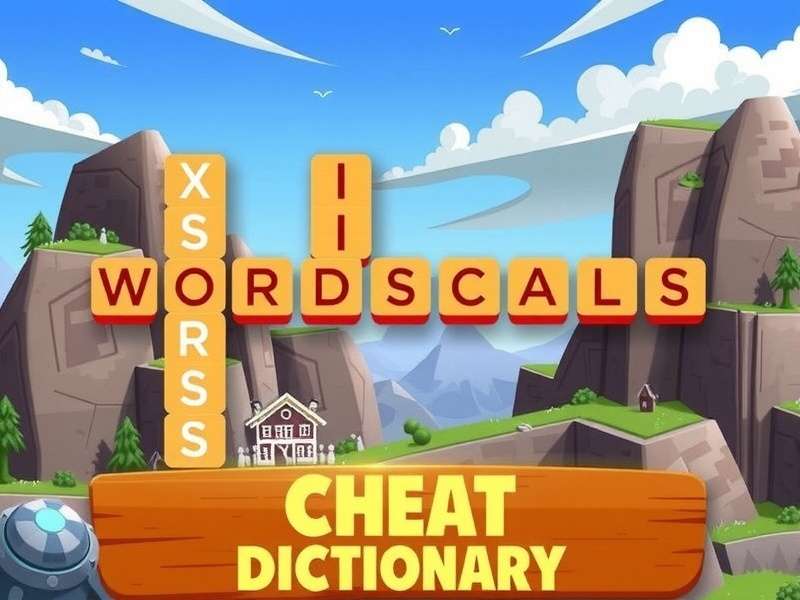 Wordscapes Cheat Dictionary — India Edition visual guide showing thousands of words, daily puzzles, and expert tips