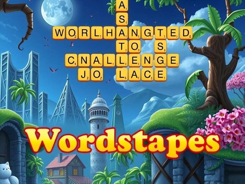 Wordscapes Daily Challenge puzzle on a mobile device with nature background